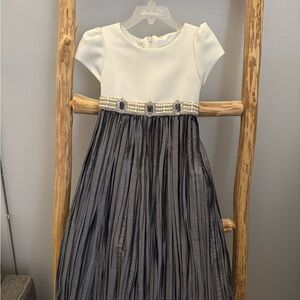 Cinderella Cream and Gray Formal Kids Dress